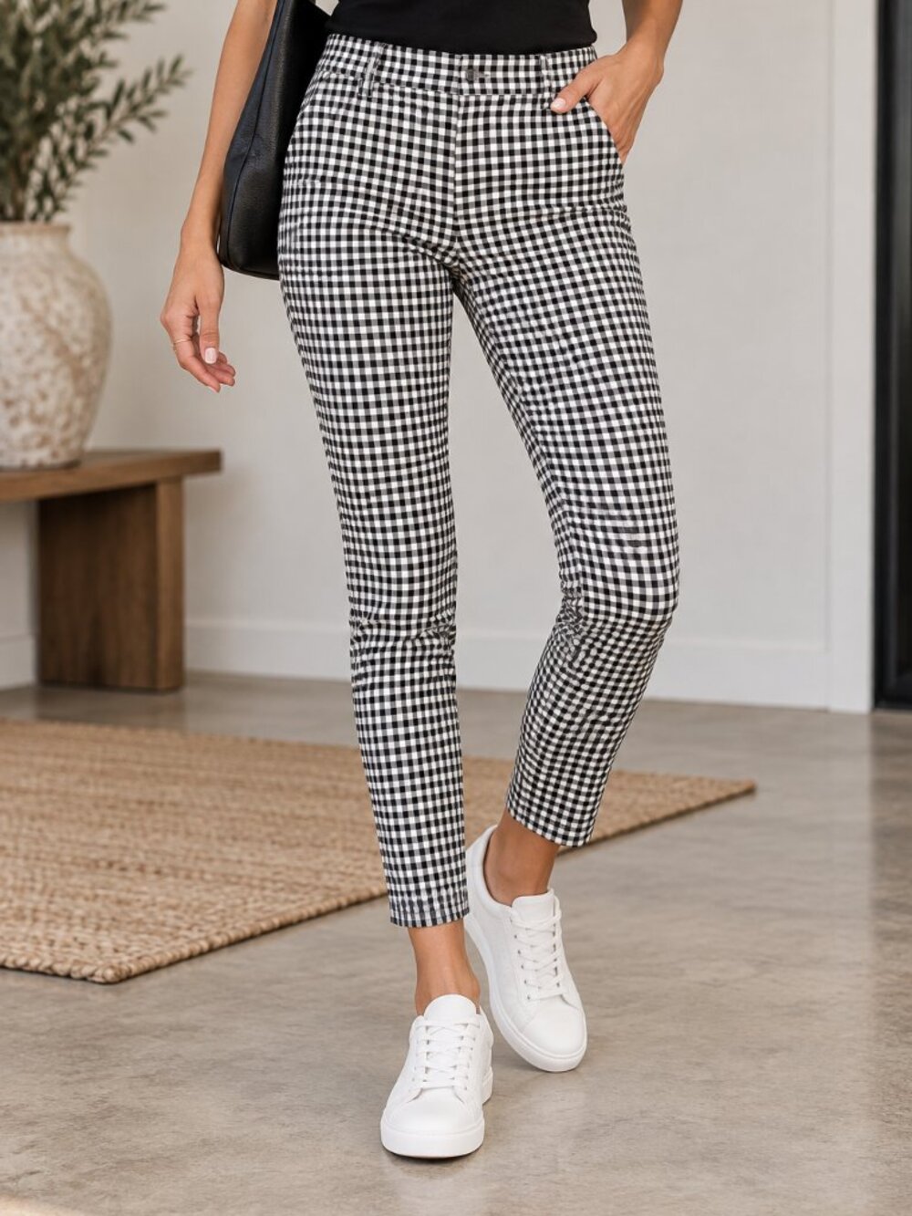 Gap Gingham Skinny Ankle Pants 4